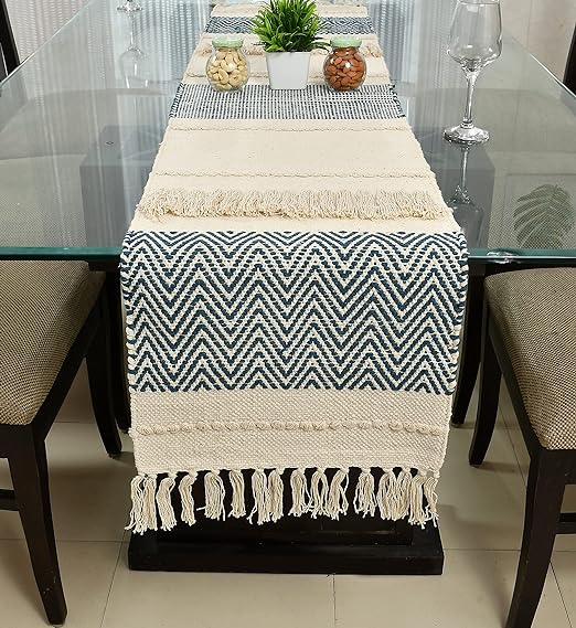 Aimpex International Cotton Table Runner The Style of Our Table Linen and Dining Rooms and Eating Areas 4-6 Seater Table Runner 14 x 72 Inch Pack of 1 pcs